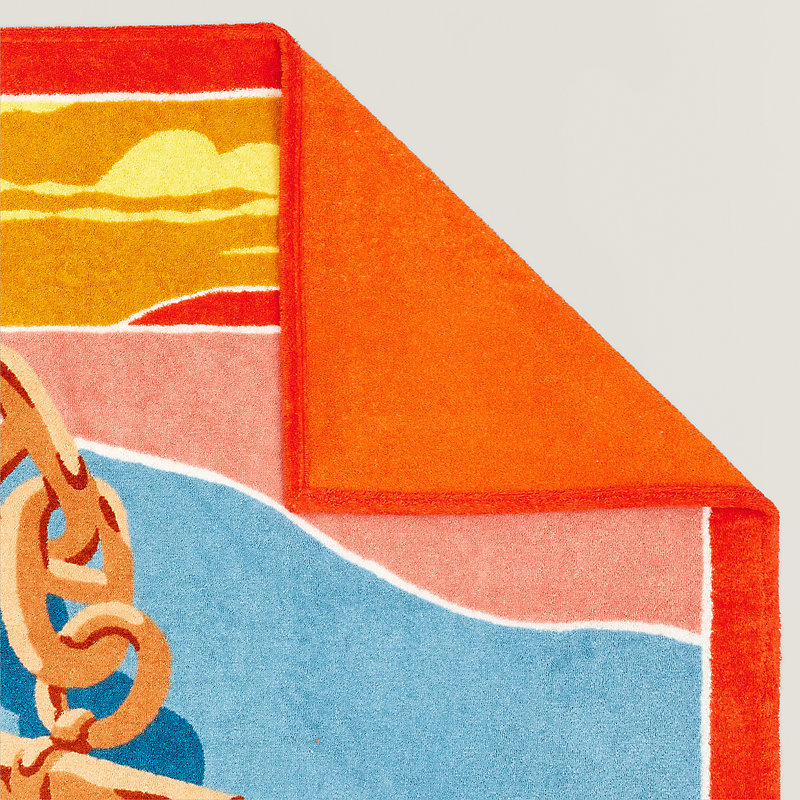 【夏を上品に♡】HERMES ビーチタオル Escale a la Plage Escale a la Plage beach towel | Hermès USA